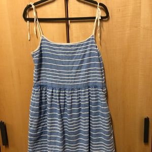 Gap Blue and White Striped Dress